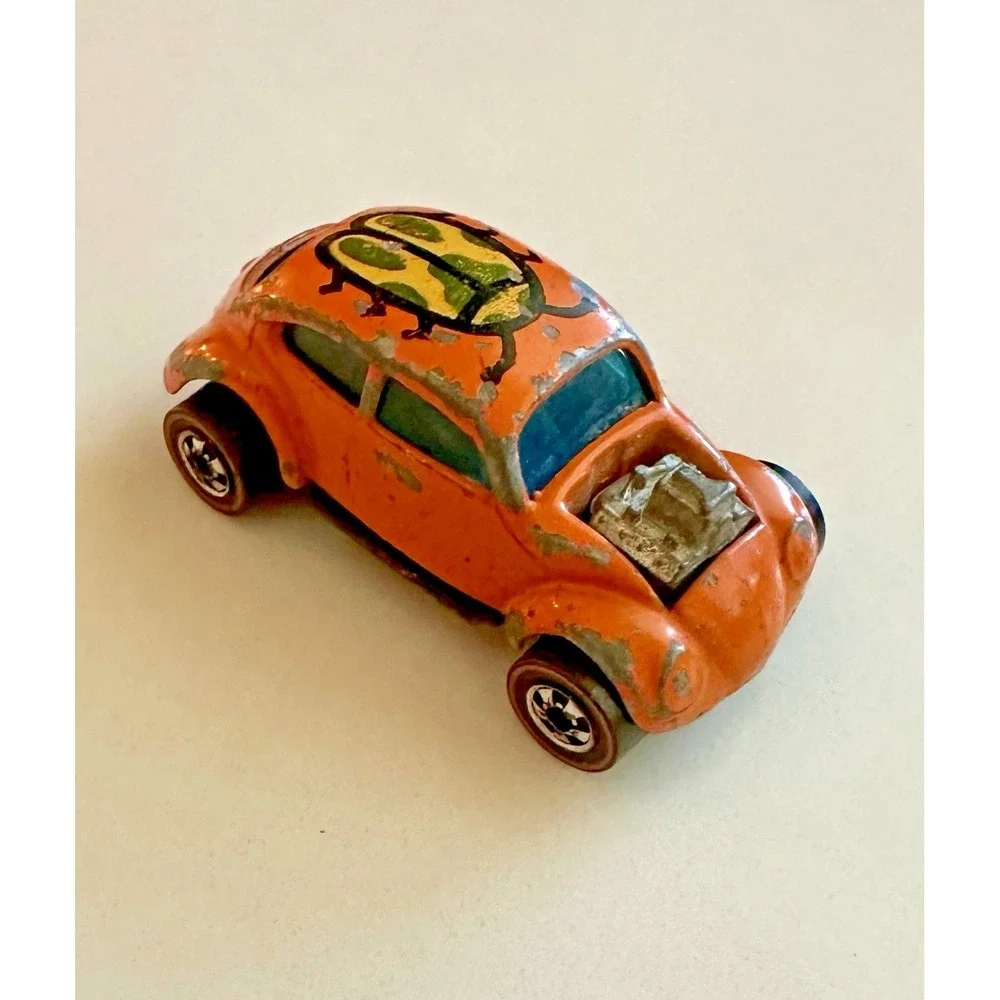 Hot Wheels 1967 Redline Volkswagen Beetle VW Bug Custom Orange Vintage Mattel